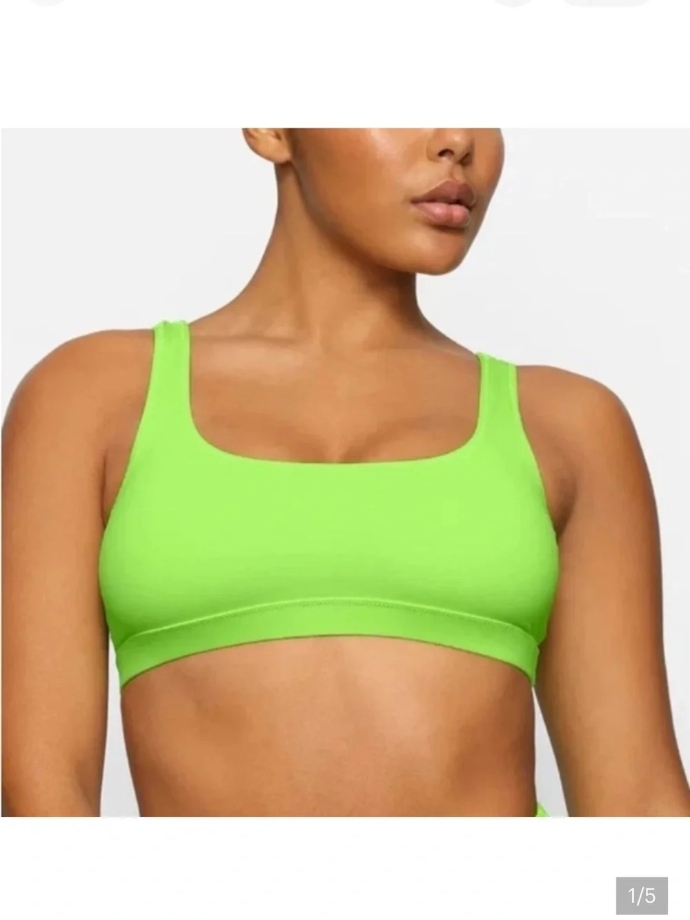 SIGNATURE SWIM TANK BIKINI TOP I NEON GREEN - NEON GREEN / S x 1